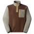 THE NORTH FACE Men's Yumiori 1/4 Zip Fleece - Smokey Brown/Clay Grey/-Summit Gold
