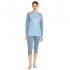 ZIENER Jesina Lady - Γυναικείο Σετ Θερμοεσώρουχων - Blue Stripe Print/Frozen Blue