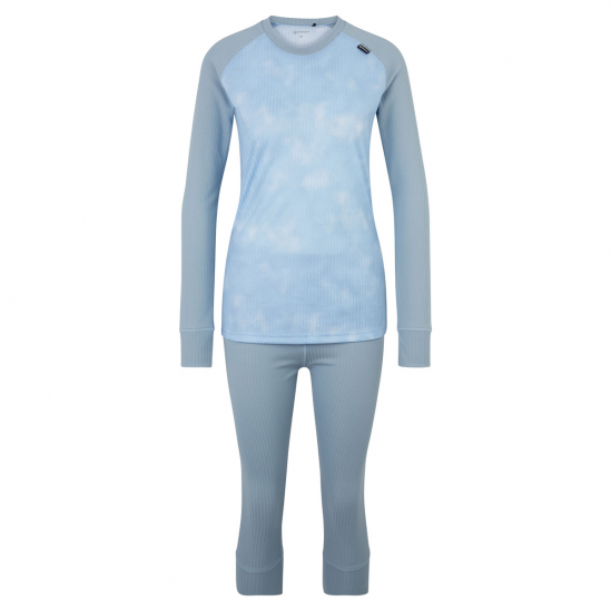 ZIENER Jesina Lady - Γυναικείο Σετ Θερμοεσώρουχων - Blue Stripe Print/Frozen Blue