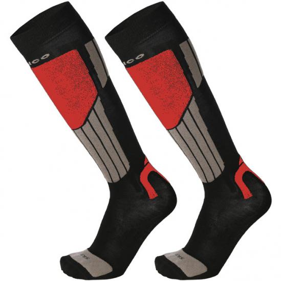MICO 112 Natural Merino - Κάλτσες ski - Black/Red