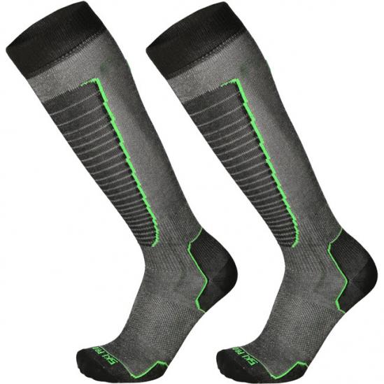 MICO 230 Light weight warm control - Κάλτσες Ski - Black/Green fluo