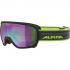 ALPINA  Scarabeo Hicon Mirror Spherical - Μάσκα Ski/Snowboard - Black matt/Emerald spherical