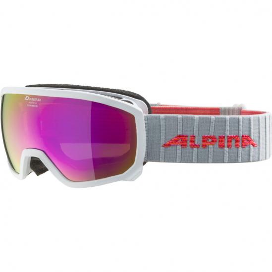 ALPINA SCARABEO Junior Hicon Mirror - Παιδική Μάσκα Ski/Snowboard - White flamingo/Pink spher.