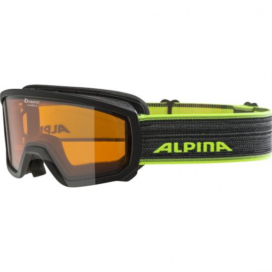 ALPINA SCARABEO Junior Doubleflex Hicon - Παιδική Mάσκα ski - Black neon