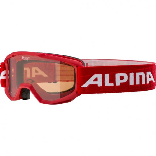 ALPINA PINEY Singleflex Hicon - Παιδική Mάσκα ski - Red