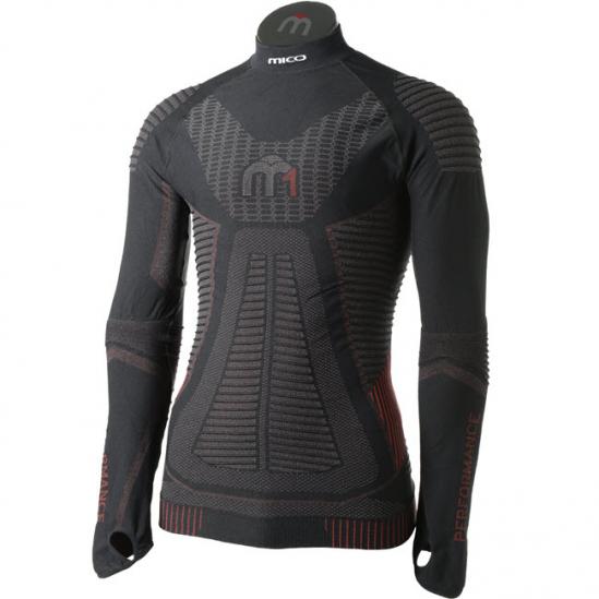 MICO 7010 Men's LS M1 Winter Pro Performance - Ανδρικό θερμοεσώρουχο - black/Red