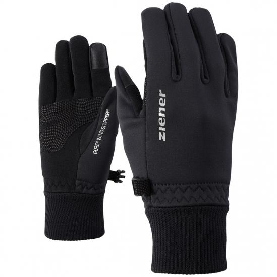 ZIENER LIDEALIST GWS TOUCH - Παιδικά γάντια Softshell Multisport - Black