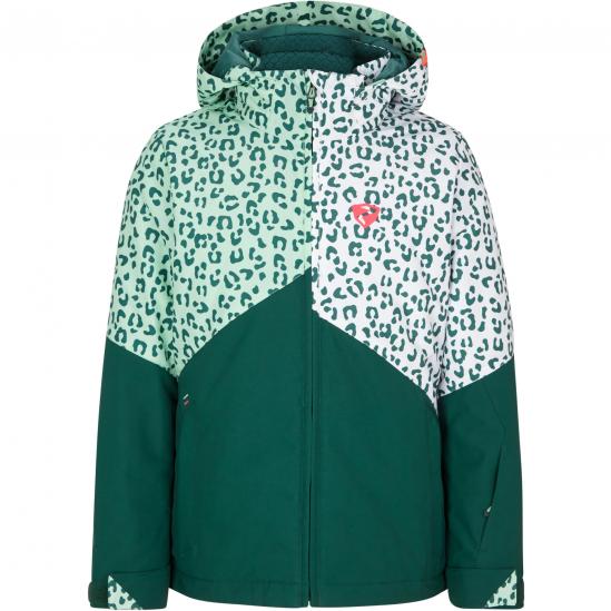 ZIENER Alani Junior - Παιδικό Mπουφάν Ski/Snowboard - Spruce Green/White leo