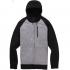 BURTON Crown Bonded Men's Full-Zip Hoodie - Gray Heather/True Black