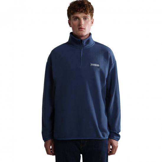 NAPAPIJRI Morgex - Ανδρικό φλίς Half-zip - Blue Ensign