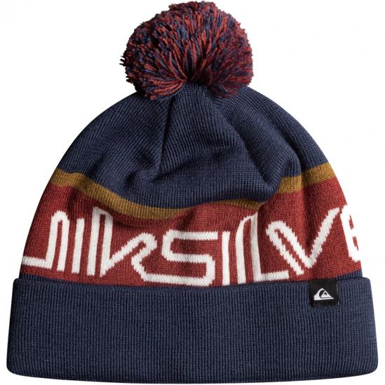 QUIKSILVER Summit Fold-Over Fleece Beanie - Ruby Wine