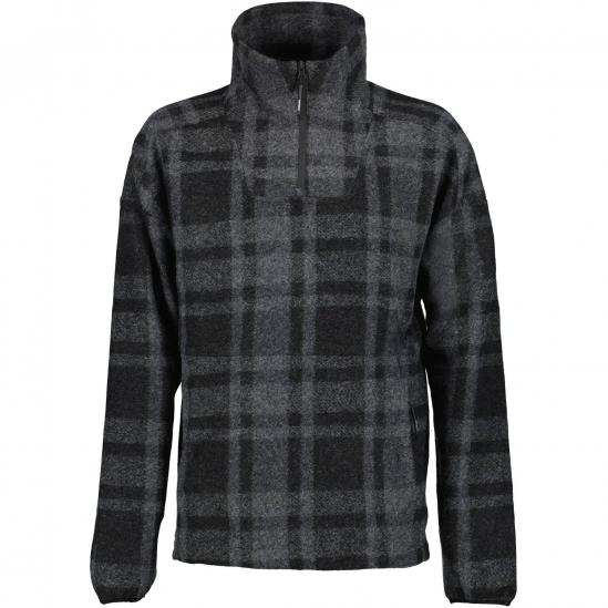 ICEPEAK Mount - Men's 1/4 ZIP fleece/wool  - Lead Gray