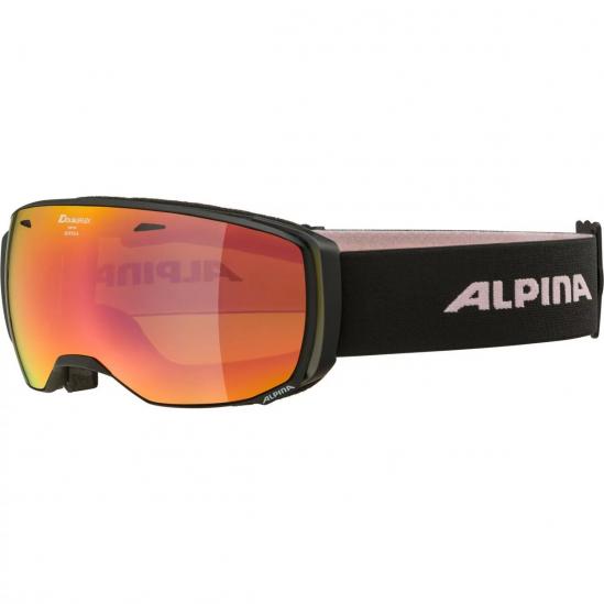 ALPINA ESTETICA Q-Lite Mirror - Μάσκα Ski/Snowboard - Black rose matt/Pink spherical