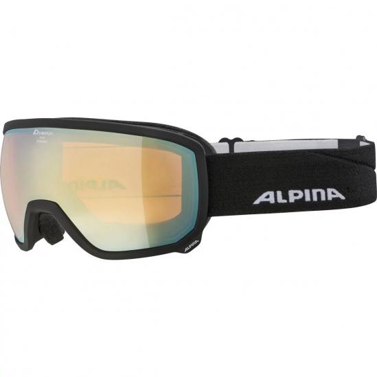 ALPINA Scarabeo Q-Lite Spherical - Μάσκα Ski/Snowboard - Black matt/Gold spherical