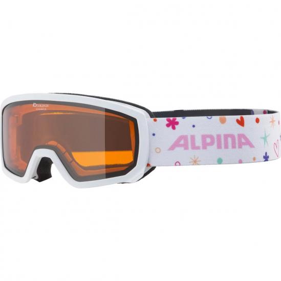 ALPINA SCARABEO Junior Doubleflex Hicon - Παιδική Mάσκα ski - White rose matt