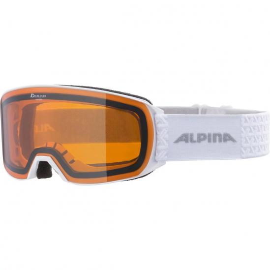 ALPINA Nakiska Doubleflex - Μάσκα Ski/Snowboard - White matt/Orange