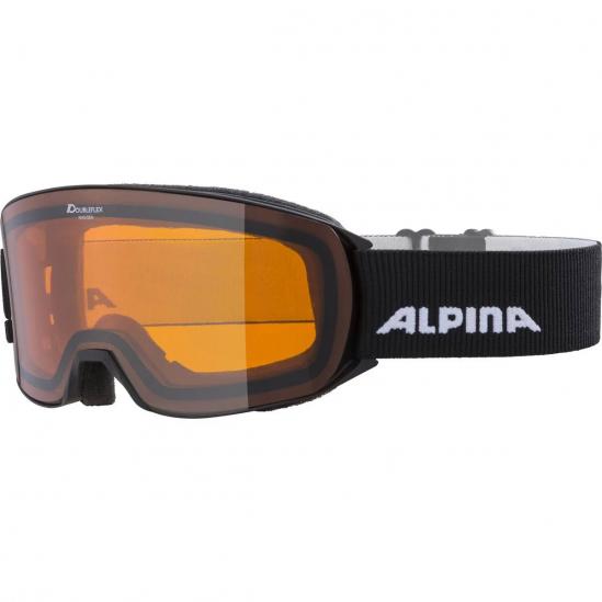 ALPINA Nakiska Doubleflex - Μάσκα Ski/Snowboard - Black matt/Orange