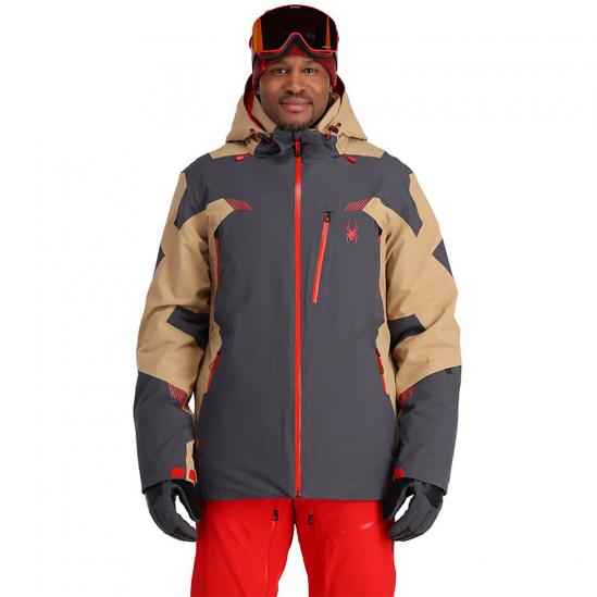 SPYDER Leader Dermizax 20K - Mens Insulated Ski Jacket - Ebony Tannin