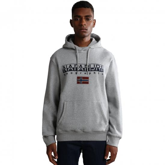 NAPAPIJRI B-Ayas 1- Men's Hoodie Sweatshirt - Medium Grey Melange