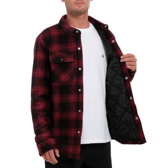 VOLCOM Bowered Fleece Over-Shirt - Ανδρικό fleece jacket - Wine