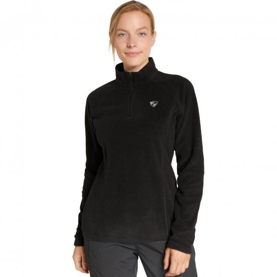 Ziener Jemila - Γυναικείο 1/4 zip φλίς Polartec® - Black