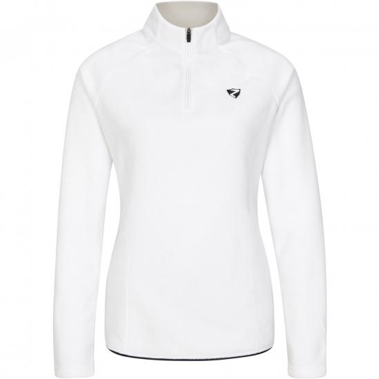 Ziener Jemila - Γυναικείο 1/4 zip φλίς Polartec® - White