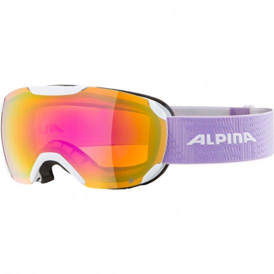 ALPINA Pheos S Q-LITE - Μάσκα Ski/Snowboard - White Lilac Matt /Mirror Rose Spherical