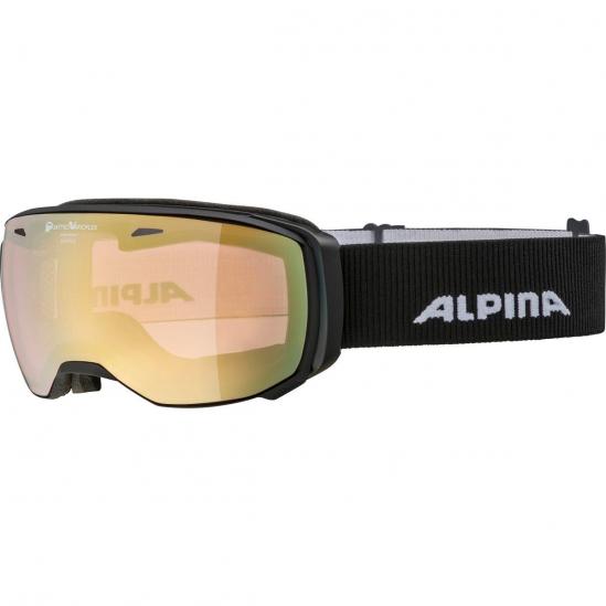 ALPINA ESTETICA QV Quattroflex/Varioflex - Μάσκα Ski/Snowboard - Black mat /Gold spherical