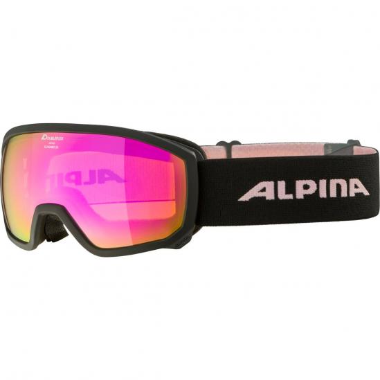 ALPINA Scarabeo Junior Q-Lite Mirror - Παιδική Μάσκα Ski/Snowboard - Black Rose matt/Rose spherical