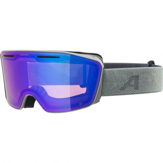 ALPINA Nendaz Q Quattroflex - Μάσκα Ski/Snowboard - Moongrey matt/Mirror Blue