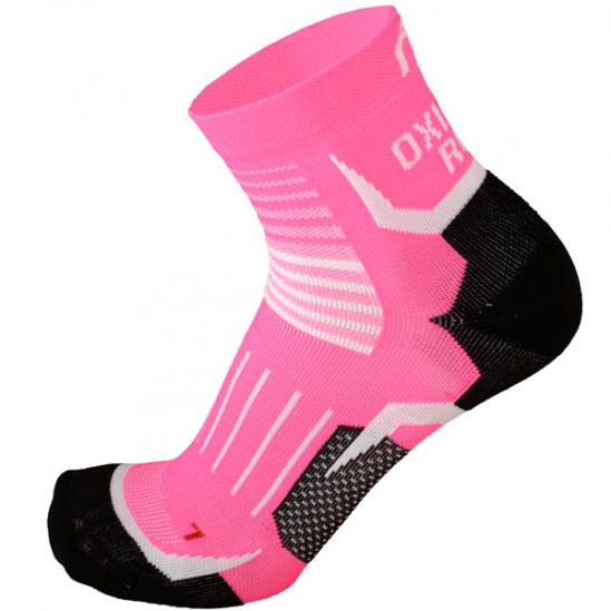 MICO 1272 Oxi-Jet Compression short Running socks - Fucsia fluo