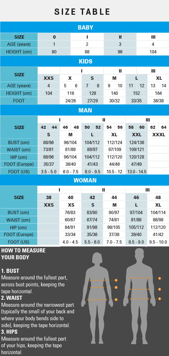 MICO UNDERWEAR 2015 SIZE CHART