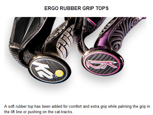 K2 ERGO RUBBER GRIP TOPS