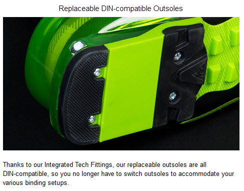 K2 Replaceable DIN-compatible Outsoles FREERIDE
